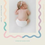"Wavy Pastel Frame" - Birth Announcements in Cream by Baumbirdy - Detail