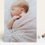 "Precious Script" - Birth Announcements in Sugar by Jessica Williams - Front