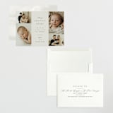 "Photo Stack" - Birth Announcements in Boho Neutral by Ana Sharpe - Assembled