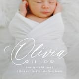 "Serenity" - Birth Announcements in Cloud by Everett Paper Goods - Detail