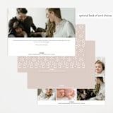 "Eyelet" - Birth Announcements in Taupe by Lauren Chism - Back of Card Options