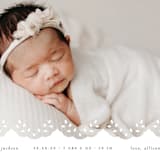 "Eyelet" - Birth Announcements in Taupe by Lauren Chism - Detail