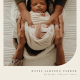 "Simple Photo" - Birth Announcements in Almond by Brianne Larsen - Detail