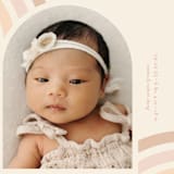 "Mod Rainbow Arch" - Birth Announcements in Taupe by Ashley Iwafuchi - Detail