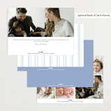 "Announcing Elegance" - Birth Announcements in Periwinkle by Jessica Corliss - Back of Card Options