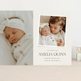 "Petite Introduction" - Birth Announcements in Cream by Jessica Williams - Front