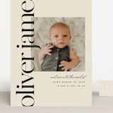 "Editorial" - Birth Announcements in Cream by Ellen Schlegelmilch - Front