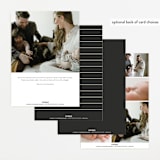 "Editorial" - Birth Announcements in Cream by Ellen Schlegelmilch - Back of Card Options