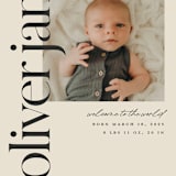 "Editorial" - Birth Announcements in Cream by Ellen Schlegelmilch - Detail