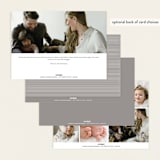 "Typographic Mix" - Birth Announcements in Snow by Michelle Taylor - Back of Card Options
