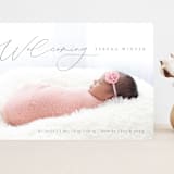 "Delightful Welcome" - Birth Announcements in Gravel by Olivia Raufman - Front