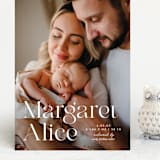 "Perfection" - Birth Announcements in Snow by Pixel and Hank - Front