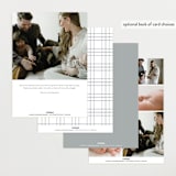"Script Look" - Birth Announcements in Ink by Carolyn MacLaren - Back of Card Options