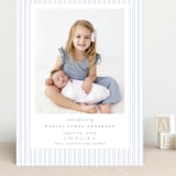 "Pinstripe Frame" - Birth Announcements in Sky by Jennifer Holbrook - Front
