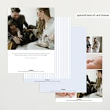 "Pinstripe Frame" - Birth Announcements in Sky by Jennifer Holbrook - Back of Card Options