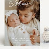 "Sibling intro" - Birth Announcements in Cotton by Creo Study - Front