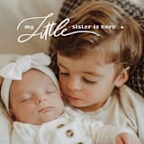 "Sibling intro" - Birth Announcements in Cotton by Creo Study - Detail