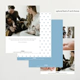 "LOVEABLE" - Birth Announcements in Bluebird by Melanie Kosuge - Back of Card Options