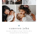 "LOVEABLE" - Birth Announcements in Bluebird by Melanie Kosuge - Detail