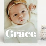 "name" - Birth Announcements in Pearl by Lori Wemple - Front