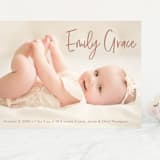 "Elegance in the name" - Birth Announcements in Dusty Rose by Lorena Depante - Front