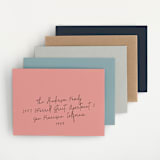 "Elegance in the name" - Birth Announcements in Dusty Rose by Lorena Depante - Colored Envelopes Available