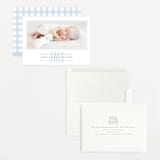 "Classic Monogram" - Birth Announcements in Sky by Erin Hodges - Assembled