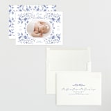 "Daisy Toile" - Birth Announcements in Bluebird by Susan Zinader - Assembled