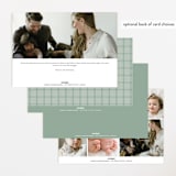 "Signature" - Birth Announcements in Sage by Ashley Rosenbaum - Back of Card Options