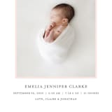 "Monogram Laurel" - Birth Announcements in Peony by Vanessa Doyle - Detail