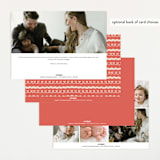 "Vintage Love Bow" - Birth Announcements in Latte by Kartika Paramita - Back of Card Options