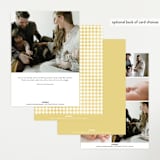 "Gingham" - Birth Announcements in Marigold by Jessie Steury - Back of Card Options