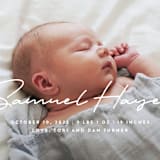 "Signature-esque" - Birth Announcements in Milk by Lauren Chism - Detail