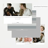 "Chic Introduction" - Birth Announcements in Storm by Olivia Raufman - Back of Card Options