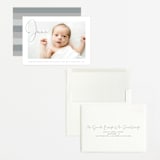 "Chic Introduction" - Birth Announcements in Storm by Olivia Raufman - Assembled