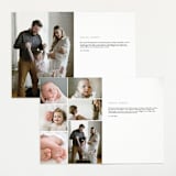"Modern Name" - Birth Announcements in Linen by Erica Krystek - Interior Options
