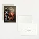 "Modern Name" - Birth Announcements in Linen by Erica Krystek - Assembled