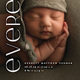 "Modern Name" - Birth Announcements in Linen by Erica Krystek - Detail