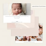 "Simplest" - Birth Announcements in Petal by Rebecca Daublin - Back of Card Options