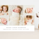 "Classically Modern" - Birth Announcements in Slate by Brianne Larsen - Front