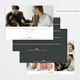 "Classically Modern" - Birth Announcements in Slate by Brianne Larsen - Back of Card Options