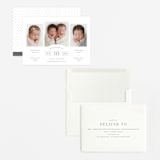 "Twinsies" - Birth Announcements in Slate by Hooray Creative - Assembled