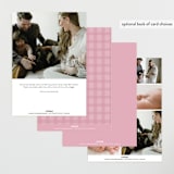 "Bow" - Birth Announcements in Poppy by Olivia Kanaley Inman - Back of Card Options