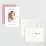 "Bow" - Birth Announcements in Poppy by Olivia Kanaley Inman - Assembled