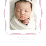 "Bow" - Birth Announcements in Poppy by Olivia Kanaley Inman - Detail