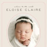 "Prim" - Birth Announcements in Petal by Melissa Egan of Pistols - Detail