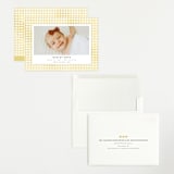 "Gingham" - Birth Announcements in Marigold by Jessie Steury - Assembled