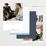 "Curator" - Birth Announcements in Denim by Megan Davis - Back of Card Options