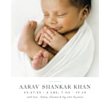 "Curator" - Birth Announcements in Denim by Megan Davis - Detail