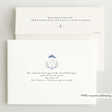 "Classic Baby Monogram" - Birth Announcements in Cobalt Blue by Susan Brown - FREE Recipient Addressing